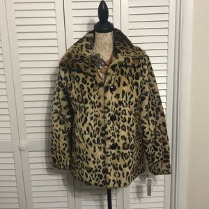 Fuda Faux Fur Leopard Coat